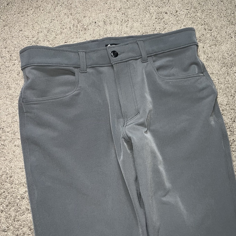 NWOT Origin USA Mens Straight Leg Nylon Stretch Pants Grey 36x32 Made in USA